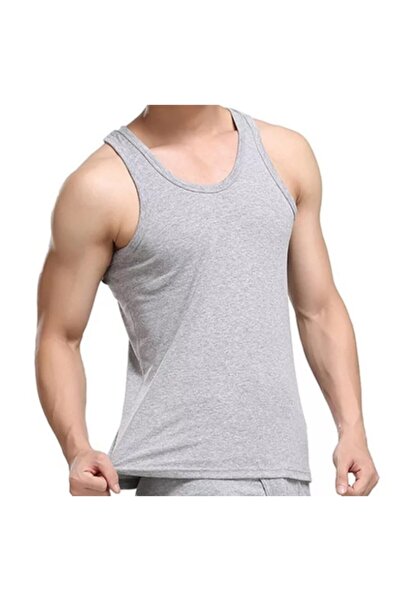 Shopiolog Ανδρικό εσώρουχο από οργανικό βαμβάκι από ύφασμα ελαστάνης γκρι χτενισμένο βαμβακερό