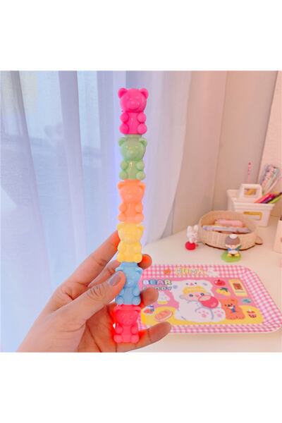 Fillikutum Jelibon Ayıcık Fosforlu Kalem Pastel Neon Renkler 6 Renk