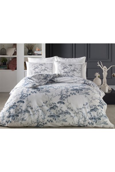 Doqu Home Poly Cotton Luna Nevresim Takımı Mavi - Tek Kişilik