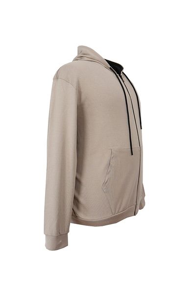 ONTHEGO Ανδρικό μεγάλο μέγεθος Oversized Hooded Sweat Beige