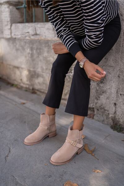 ANGELİNA JONES Γυναικεία γυμνή πραγματική σουέτ μπότα Sesko