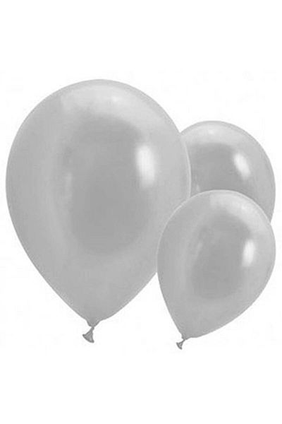 Vatan Metallic Balloon White (Pack of 100) Vt332