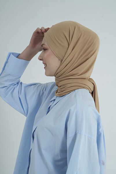 Gülsoy شال نسائي حجاب قطن ممشط بيج رملي - 37