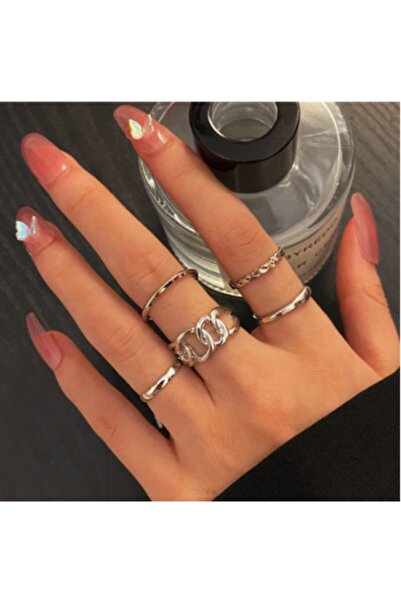 Girift Vintage مجموعة خواتم كريست فينتاج مكونة من 5 قطع