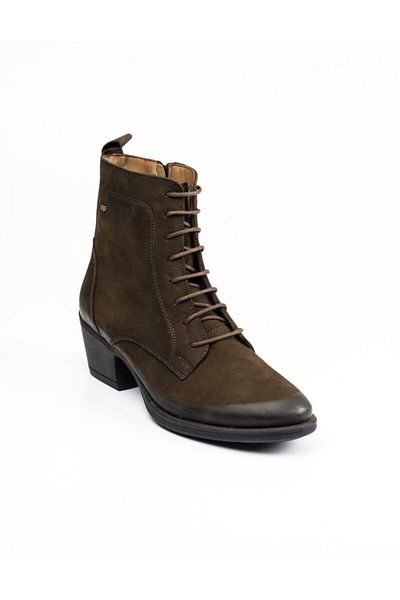 Daloğlu Brown Genuine Nubuck Women's Leather Boots - 92159