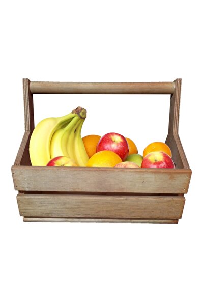 Apak Ahşap Dekoratif Meyve Sebze Mutfak Düzenleyi Kasa