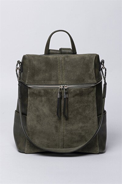 Jacquline حقيبة ظهر نسائية باللون الكاكي Zd164-4