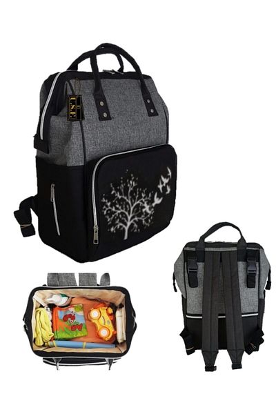 USF Baby Care Bag Mother Baby Care Backpack - Bird-gray Black