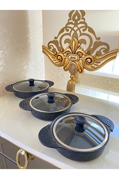 İmren Collection Acar 3' Lü Döküm Sahan Seti 18 Cm 20 Cm 22 Cm