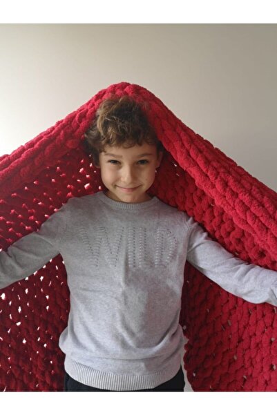 Dshomeconcept Hand Knitted Sofa Shawl for TV Blanket