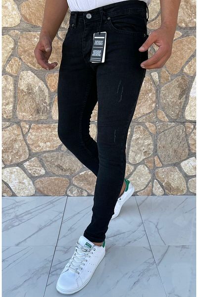 çerme Ανδρικό τζιν Skinny Fit Lycra Black Toe