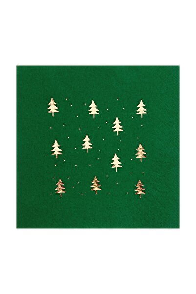 Story 33 × 33 سم أشجار الصنوبر ذات الأوراق الذهبية منقوشة 16 عبوة مناديل ورقي...