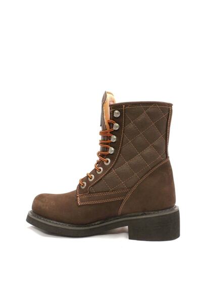 Harley Davidson Kadın Kahverengi Bağcıklı New Worker Deri Bot