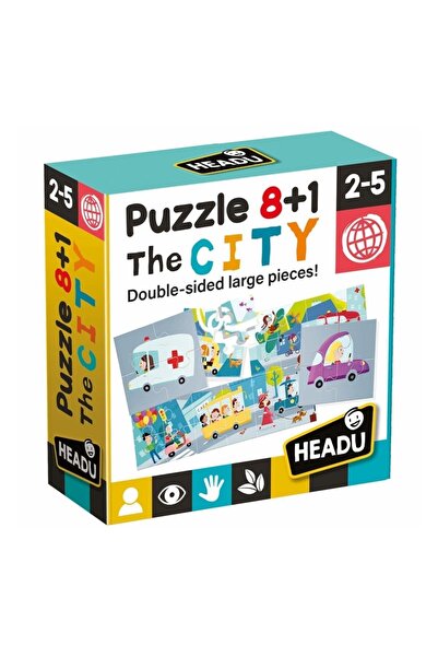 Headu Puzzle 8+1 City (2-5 Years) Carioca