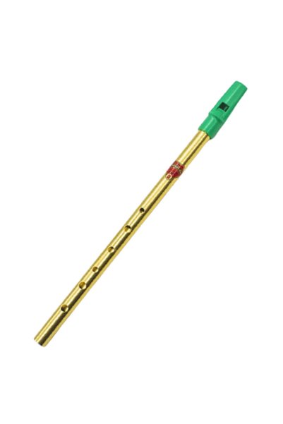 Generation D (re) Brass Folk Whistle Pirinç Yeşil Ağızlık Irlanda Flütü