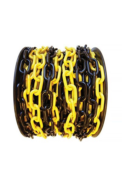Mfk 6 Mm Plastik Zincir 5 Metre Sarı-siyah Şeritli