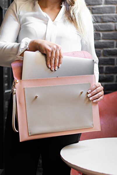 DK LEATHER حقيبة نسائية باودر ماك بوك اير برو M1/ M2 13 13.3-13.6 14 بوصة حافظة كمبيوتر محمول