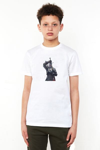 QIVI Bela majica kratkih rukava za dečake T-shirt