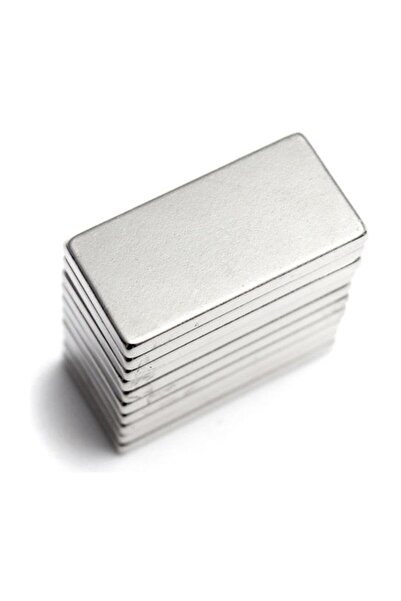 Dünya Magnet 10 Adet, Süper Güçlü Neodyum Mıknatıs, Dikdörtgen Magnet, 30x10x2 Mm