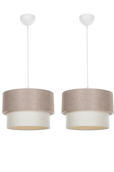 EvLight 2-Piece Cake Pendant Lamp Chandelier / Kumbeige