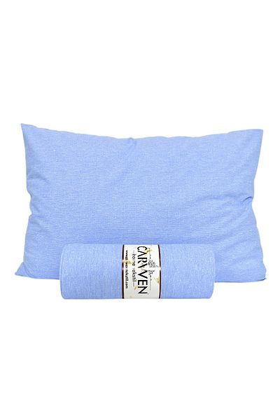 CARWEN TEKSTİL Ranforce Blue Double Cotton Sheet Set - Elastic, 160x200