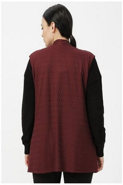 N.Y.YILDIZ Star Self Patterned Sanding Jewelled Beaded Mother Vest