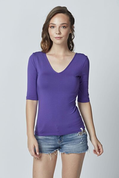 Letoile Lyocell Arka Dekolteli Uzun Kollu Kadın Bluz