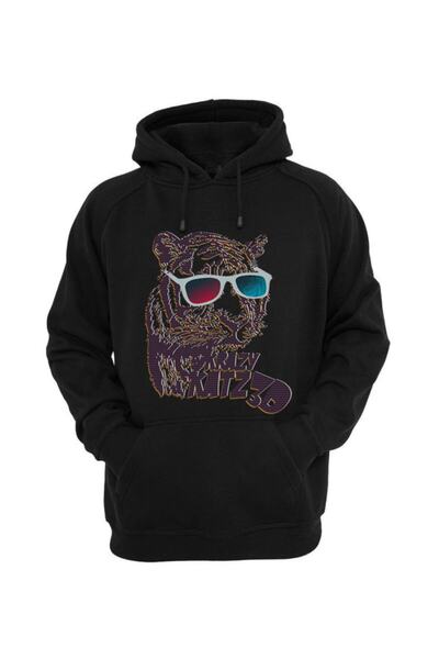 Relax family xf Μαύρο φούτερ με τρισδιάστατη εκτύπωση Katz