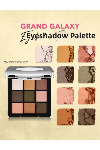 Flormar Creamy Texture & Matte Finish/Shimmer 9-Piece Compact Eyeshadow Palette - 007 Grand Galaxy