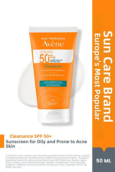 Avene واقي شمسي عالي الحماية بعامل حماية من الشمس SPF50 - دهني ومعرض لحب الشب...