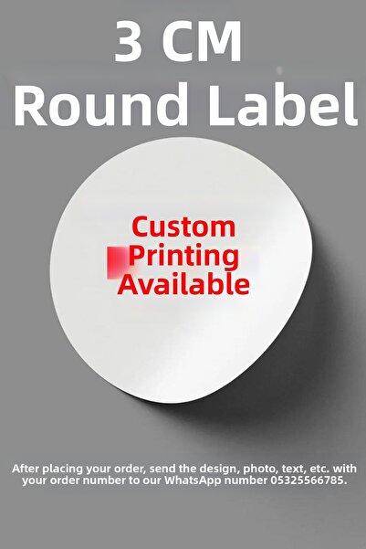 HEDİYELİKS ملصق دائري، ملصق، ورق لاصق 3 سم، 48 قطعة