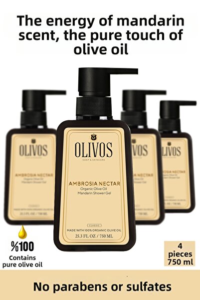 Olivos 100% Olive Oil Tangerine Scented Shower Gel |   Moisturizing Care, Par...