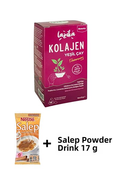 KMS HOME Lazika Collagen Green Tea 18-Pack Tea Bags 27 Gr.