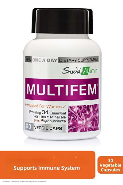 Suda Vitamin Multifem Multivitamin for Women, Crane Food, 30 Herbal Capsules ...