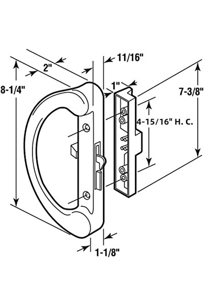 Nacario مقبض انزلاقي NrcrioShop C 1252، مشبك خطاف، 1201248