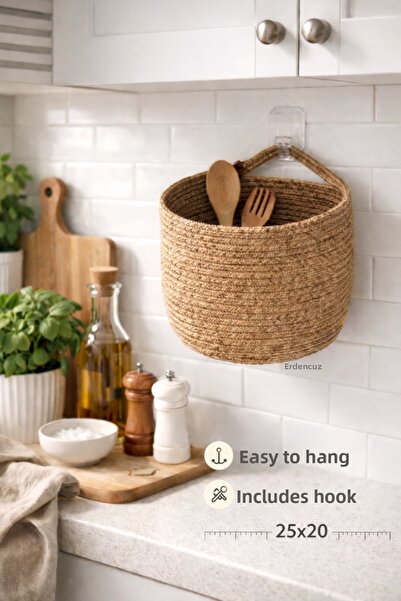 evdeucuz Hanging Organizer Kitchen, Bathroom Organizer Basket
