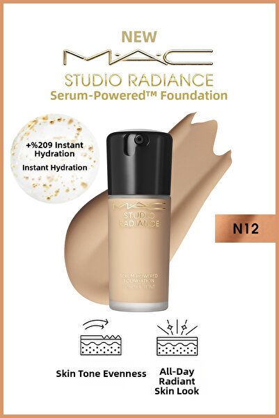 M.A.C Instant Skin Tone Evening Studio Radiance Powered ™   N12 Serum Foundat...