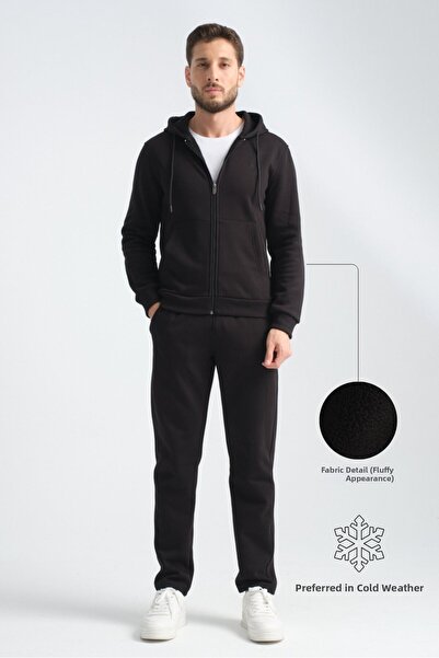 Shooter Sportswear Black Winter Men's Tracksuit Set Thermosoft Technology Lam...
