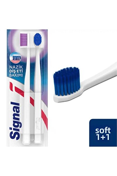 Signal فرشاة أسنان ناعمة للعناية اللطيفة باللثة 1+1