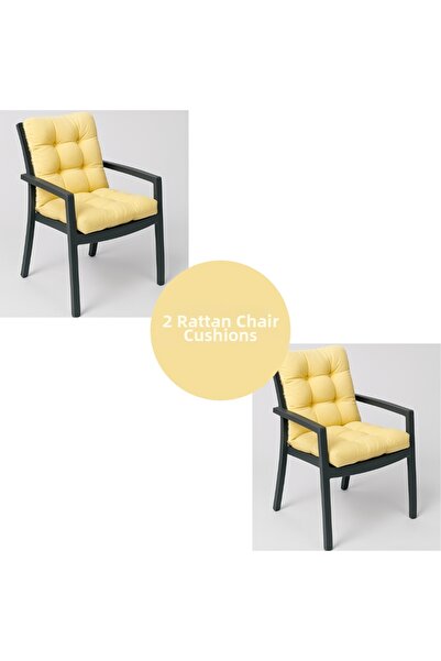 ELF CONSEPT 2 Pieces Rattan Chair Cushions Set of 2