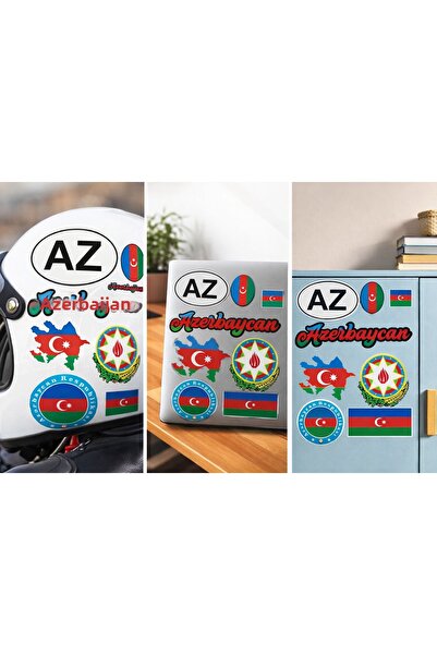 Limitless Design Azerbaijan Sticker – 20X25 cm |   Flag, Az, and Arma Sticker