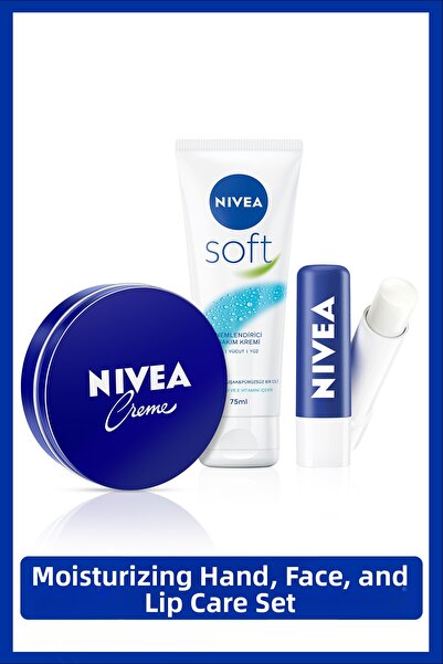 NIVEA Moisturizing Cream 75ml, Soft Care Cream 75ml, and Nourishing Colorless...