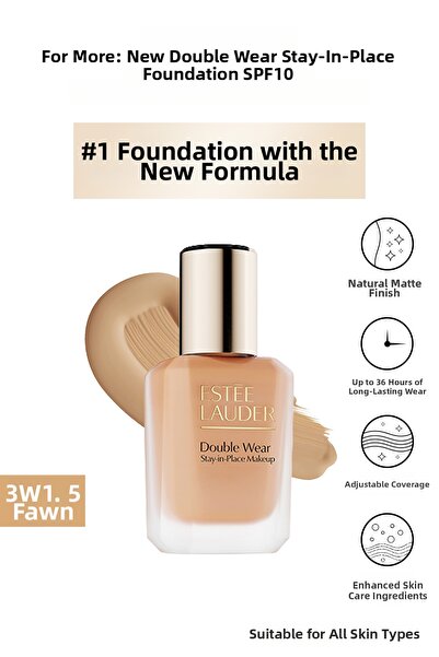 Estee Lauder Есте Лаудър, Фон дьо тен Двоен трайен ефект, не се размазва, SPF...