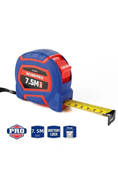 Workpro Wp261010 7.5Mx25Mm/25Ft. Nylon Coated Yellow Steel Strip Meter