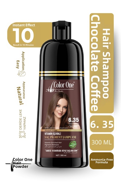 Color One Chocolate Brown Hair Pigment Shampoo 6.35 |   300 ml & Tone Effect