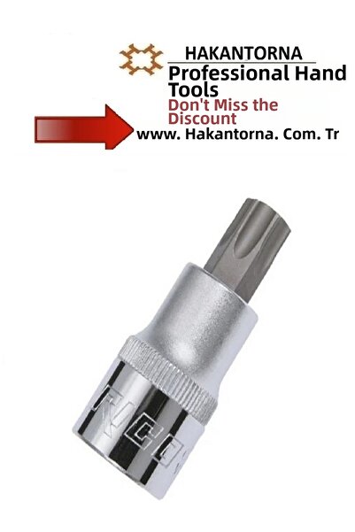 HakanTorna رأس لقمة T45 Torx قصير من HT-Rico مقاس 1/2 بوصة