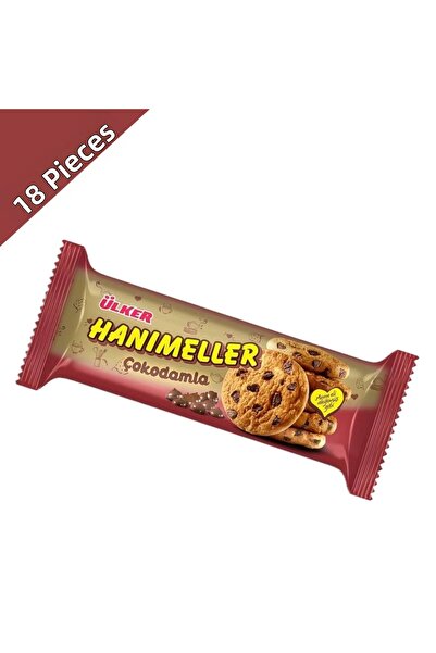 Ülker هانيميلر كوكيز الشوكولاتة بالقطيرات 82 جرام × 18 قطعة