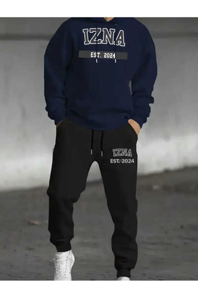 DİVİN Unisix Printed I Oversized Sweatahırt -Eşofman Altı 2Li Takım