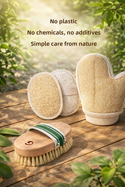 Elif Mira مجموعة العناية الطبيعية بالجسم المكونة من 3 قطع، حزمة العناية المضا...