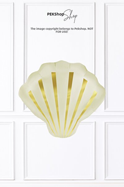 PEKSHOP بالون ريترو كريمي على شكل صدفة المحار